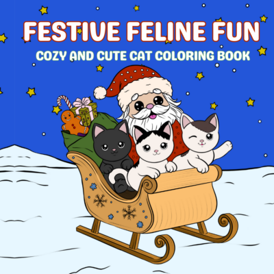 Festive Feline Fun Cat Coloring Book Giveaway