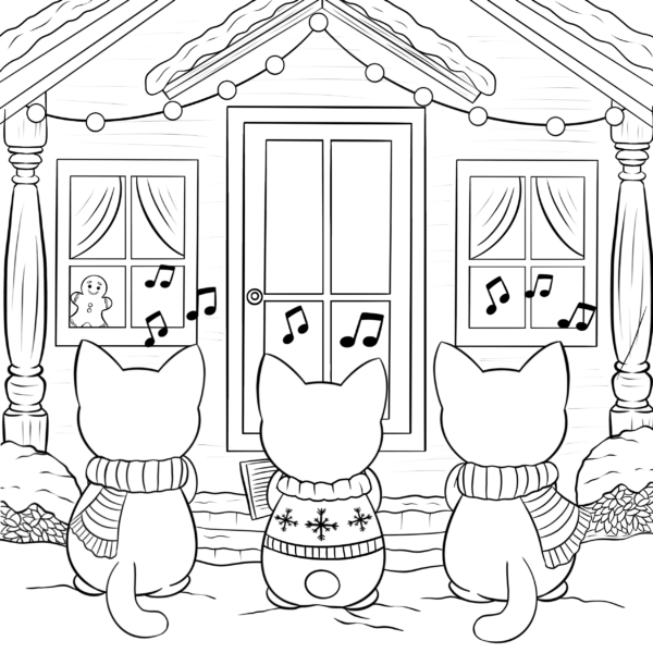 Festive Feline Fun Cat Coloring book