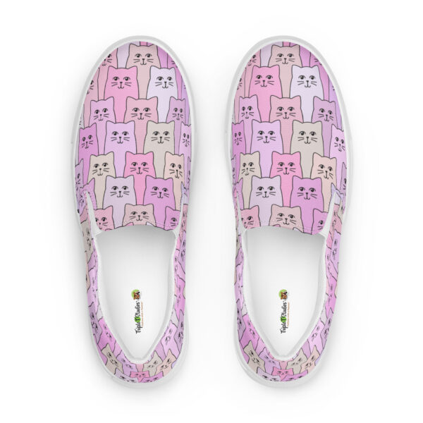 Happy Cat Slip-On Shoes-Purple