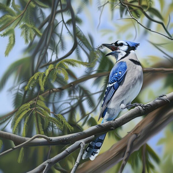 Why Birdsong makes us feel better. Blue Jay
