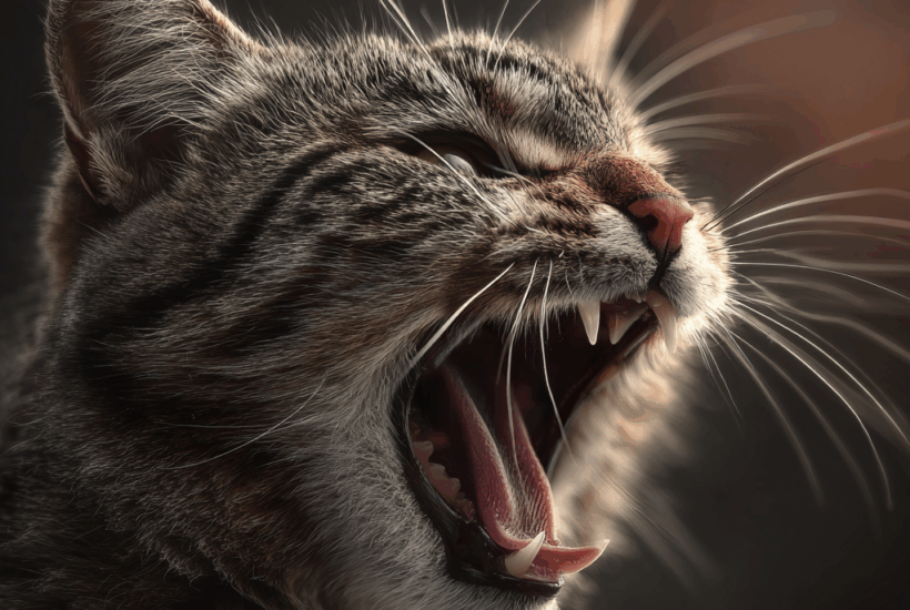 cat hissing
