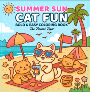 Summer Sun, Cat Fun Coloring Book