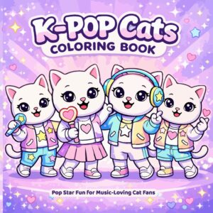 K-Pop Cat coloring book
